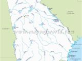 Map Of Georgia Rivers and Lakes Georgia Rivers Map Displays the Major Rivers In Georgia State Of the