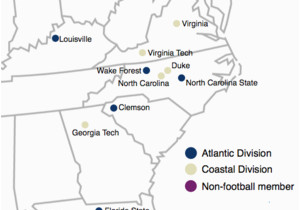 Map Of Georgia Tech atlantic Coast Conference Wikipedia