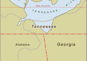 Map Of Georgia Tennessee Border Strange Borders Am Proehl