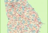 Map Of Georgia with Counties and Cities Georgia Road Map with Cities and towns