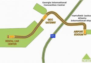 Map Of Georgia World Congress Center atlanta Airport Skytrain Map Hartsfield Jackson atlanta