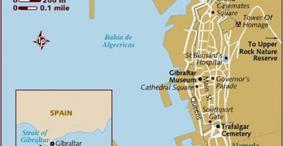 Map Of Gibraltar and Spain Large Gibraltar Maps for Free Download and Print High