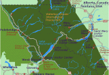 Map Of Glacier National Park Canada Map Of Glacier National Park and Surrounding towns Free