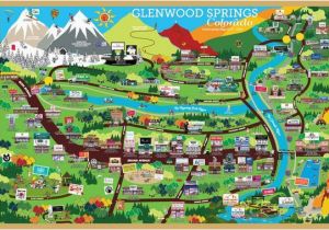 Map Of Glenwood Springs Colorado Cartoon tourist Map Of Glenwood Springs Co Photo Courtesy Of Www