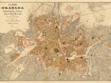 Map Of Granada Province Spain Granada Map Old Map Of Granada Print On Paper or Canvas