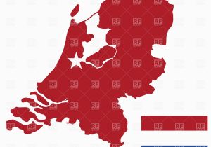 Map Of Holland Europe Netherlands Map and Flag Stock Vector Image