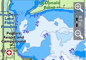 Map Of Houghton Lake Michigan Aqua Map Michigan Lakes Gps Hd On the App Store