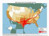 Map Of I 10 Texas Flow Map Showing tons Moving by Truck and the Number Of Trucks