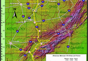 Map Of I 75 In Georgia with Exits Interstate 75 Between Detroit and the Florida Border Along