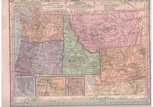 Map Of Idaho and oregon 1885 Map Of oregon Washington Idaho Territory Montana Wyoming