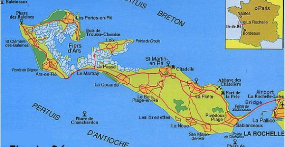 Map Of Ile De Re France France S Western isles Ile De Re France Zone at Abelard org