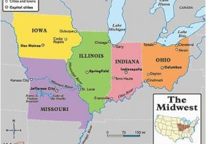 Map Of Illinois and Ohio north America Map Geographic Regions Travel Maps and Major tourist