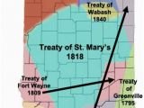 Map Of Indiana and Michigan Miami Treaties In Indiana Maps Indiana Native American History