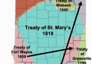 Map Of Indiana and Michigan Miami Treaties In Indiana Maps Indiana Native American History
