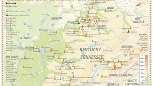Map Of Indiana Kentucky and Tennessee Tastingmaps