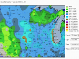 Map Of Iowa and Minnesota Snowfall totals Of February 7 9 2010