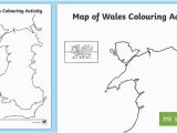 Map Of Ireland and Wales Map Of Wales Colouring Activity