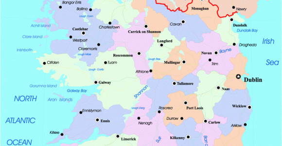 Map Of Ireland Counties and towns Ireland Map with Counties and towns Google Search