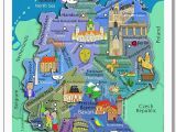 Map Of Ireland for Children Illustrated Kids Wall Map Of Germany In Both German and English