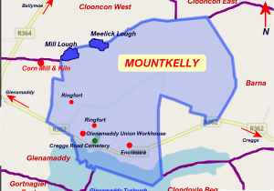 Map Of Ireland Lakes Mountkelly