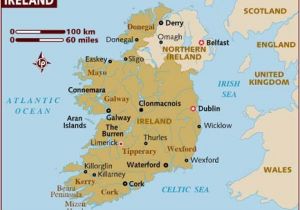 Map Of Ireland Showing Counties and towns Map Of Ireland
