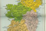 Map Of Ireland Showing Counties Map Showing origin Of Irish Surnames Genealogy Surnames