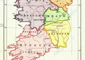 Map Of Ireland Showing Provinces A Map Of the Five Irish Provinces Prior to the Nine Years War Stock