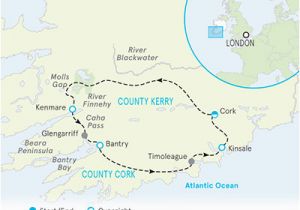 Map Of Ireland Showing Rivers Ireland Family Bike tours Cork Kerry Older Teens 20s