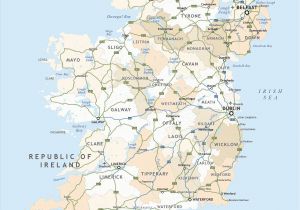 Map Of Ireland with Counties and towns Ireland Road Map