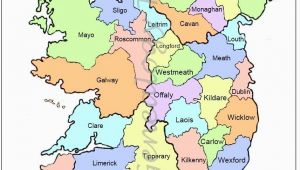 Map Of Ireland with towns and Counties Map Of Counties In Ireland This County Map Of Ireland