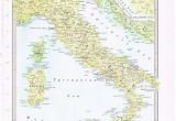 Map Of Italy 1800 1960 Vintage Map Italy by Knickoftime World Maps Vintage Maps