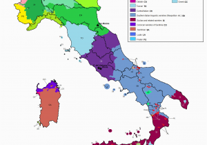 Map Of Italy Alps Linguistic Map Of Italy Alps Mapa De Italia Italia Idioma Italiano