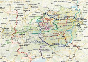 Map Of Italy and Austria Through Austria Along the River Drau Italy Cycling Guide