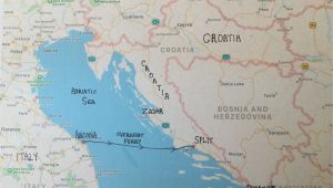 Map Of Italy and Croatia Travelling From Ancona Italy to Split Croatia Travel Ancona