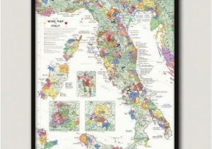 Map Of Italy and Croatia Wine Map Of Italy somm Room Italy Map Map Framed Maps