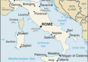 Map Of Italy and Mediterranean Sea Fast Facts On Italy Rome and the Italian Peninsula