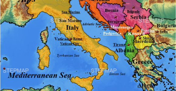 Map Of Italy and Neighbouring Countries Map Of Italy and Surrounding Countries Printable Map Hd