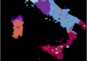 Map Of Italy and Surrounding islands Languages Of Italy Wikipedia