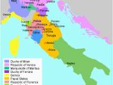 Map Of Italy During the Renaissance Surnames From A 16th Century Italian Armorial