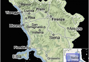 Map Of Italy Florence and Surrounding area Tuscany Map Map Of Tuscany Italy