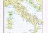 Map Of Italy Lakes 1960 Vintage Map Italy by Knickoftime World Maps Vintage Maps