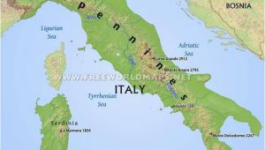 Map Of Italy Rivers Simple Italy Physical Map Mountains Volcanoes Rivers islands