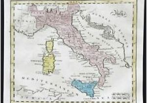 Map Of Italy Sardinia and Sicily Italy 1800 1899 Date Range Antique Europe atlas Maps for Sale Ebay