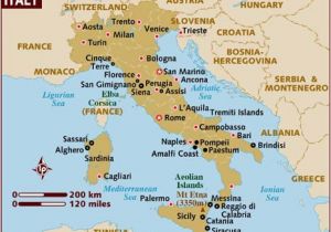 Map Of Italy Showing Cinque Terre Map Of Italy