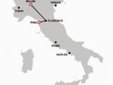 Map Of Italy Showing Pisa Train From Milan to Pisa Italiarail