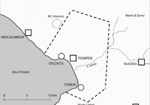 Map Of Italy Showing Pompeii Map Of the southern Side Of the Bay Of Naples Showing Conjectured