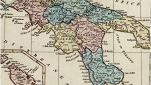 Map Of Italy Sicily and Malta Amazon Com Italy Naples Sicily Malta Goza Inset C 1831 Wilkinson