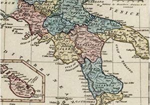 Map Of Italy Sicily and Malta Amazon Com Italy Naples Sicily Malta Goza Inset C 1831 Wilkinson