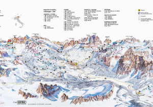 Map Of Italy Ski Resorts Cortina D Ampezzo Slope Map Dolomiti Superski