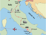 Map Of Italy sorrento 1 999 11 Day Venice Florence Rome sorrento tour Friday Departure